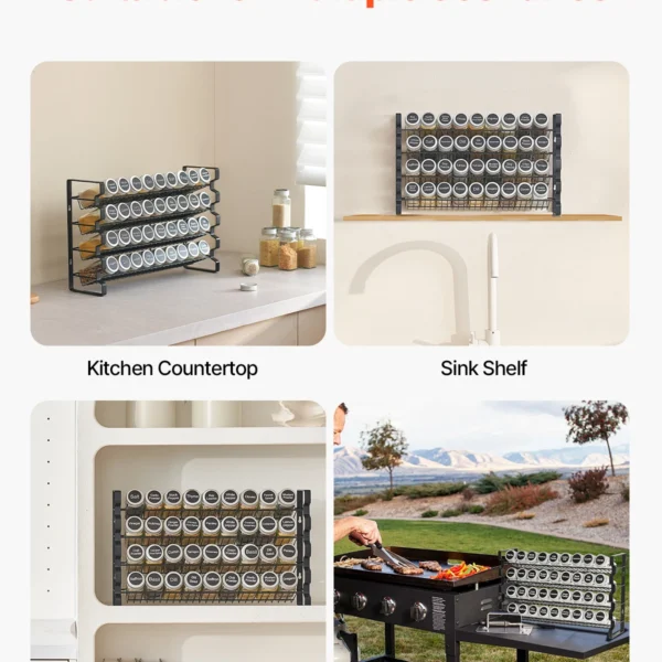 Spice Rack Organizer for Cabinet
