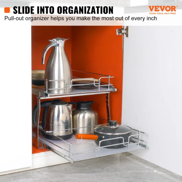 Sliding Drawer Storage for Inside Kitchen Cabinet